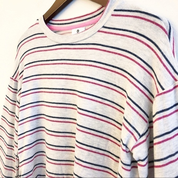 Anthropologie SUNDRY NEW Striped Wide Sleeve Hacci Soft Oversized Top - Picture 6 of 14